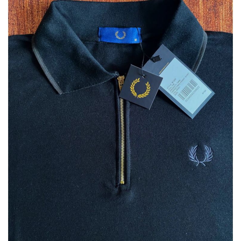 Fr3d P3r*y Polo Tshirt Zipper Black | Shopee Malaysia