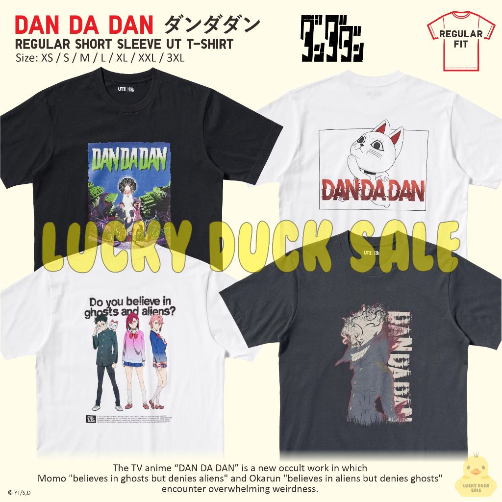 Maglietta Unisex Anime Dandadan – Stampa 3D Ayase Momo, Okarun E Turbo Granny – Cotone Taglie Forti