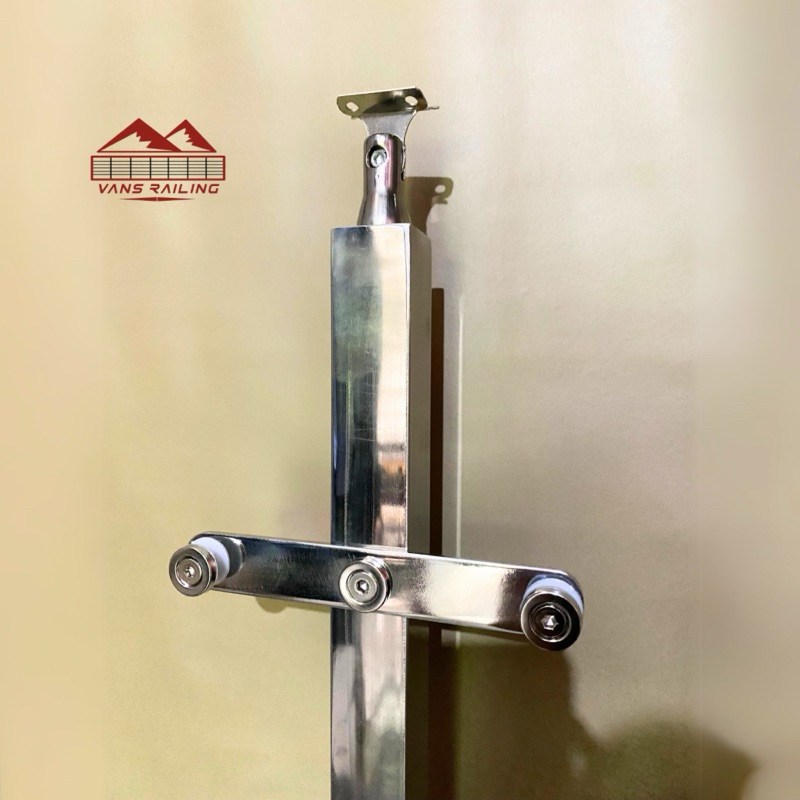 STAIR RAILING HOLLOW POLE/MINIMALIST GLASS STEINLESS SUS304 | Shopee ...