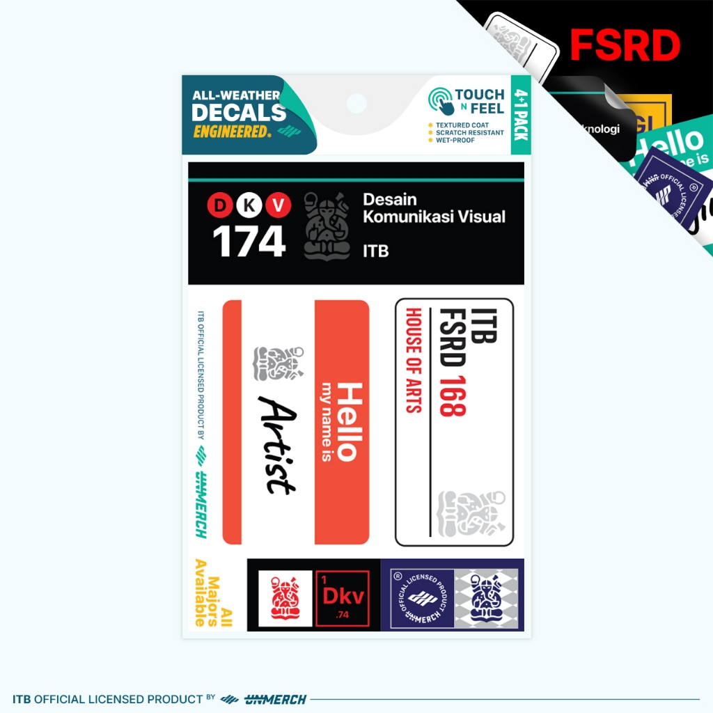 Faculty of Fine Arts and Designs - Decal Sticker ITB Official Majors ...