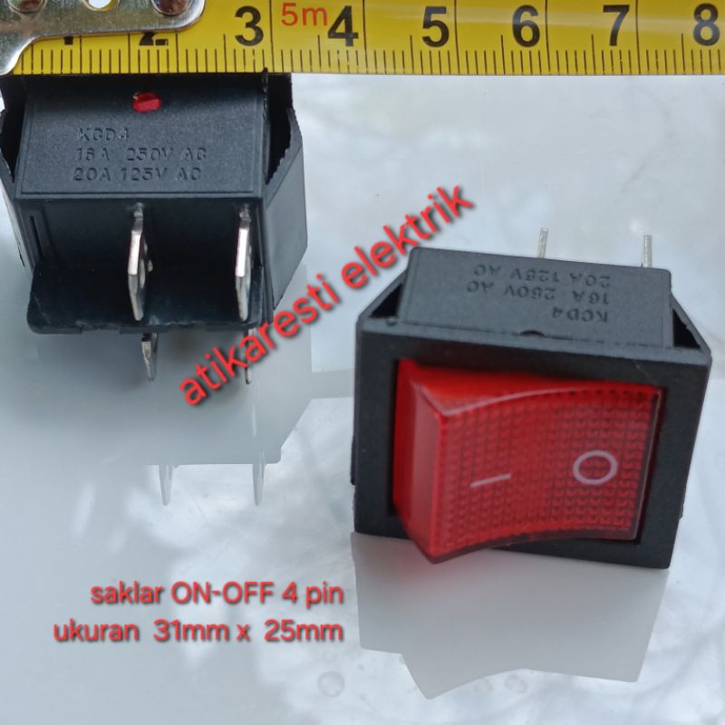 Large 4 pin ON-OFF rocker switch | Shopee Malaysia
