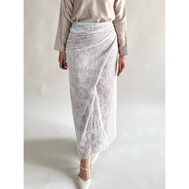 ZUMARU - Ivy Skirt (wrapped skirt) Satin Skirt Long Skirt | Shopee Malaysia