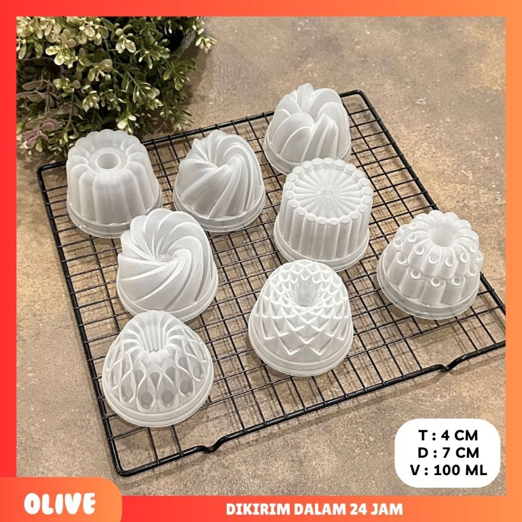 (Contents 12pcs) Viral Mini Pudding Molds, Premium Imported Plastic ...