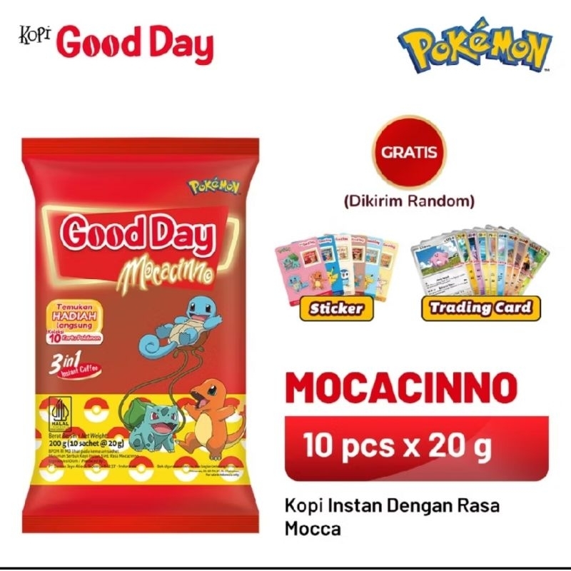 Good Day Pokemon Kopi Coffee Instant Coffee 3in1 (10*20gr) 1 Pack ...