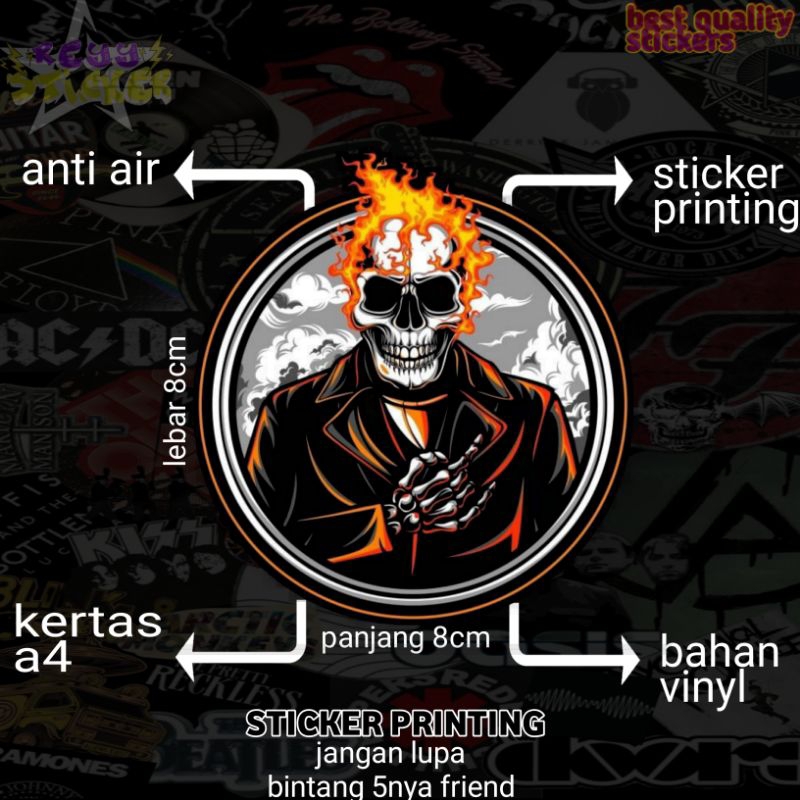 Ghost RIDER WATERPROOF PRINTING STICKER | Shopee Malaysia