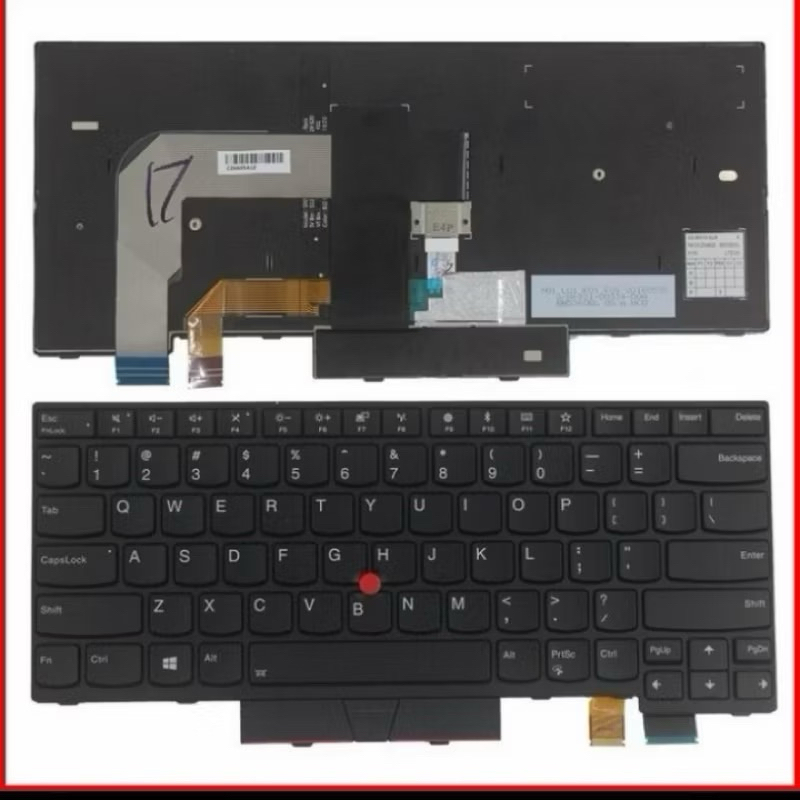 Clavier AZERTY FR Pour Lenovo ThinkPad T470/T480/A475/A485 - Référence 01HX310, Neuf Sous Garantie