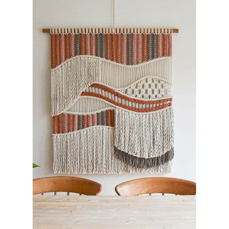 HIASAN DINDING Macrame wallhanging / macrame wall decoration 120cm long ...