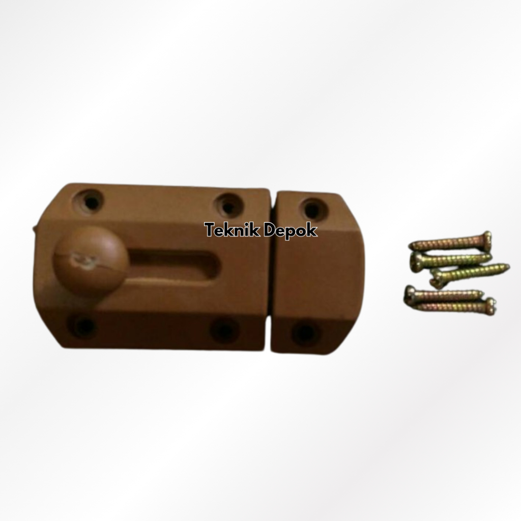Brown PVC Latch Latch Latch Door Latch Bathroom Toilet WC Safety Lock ...