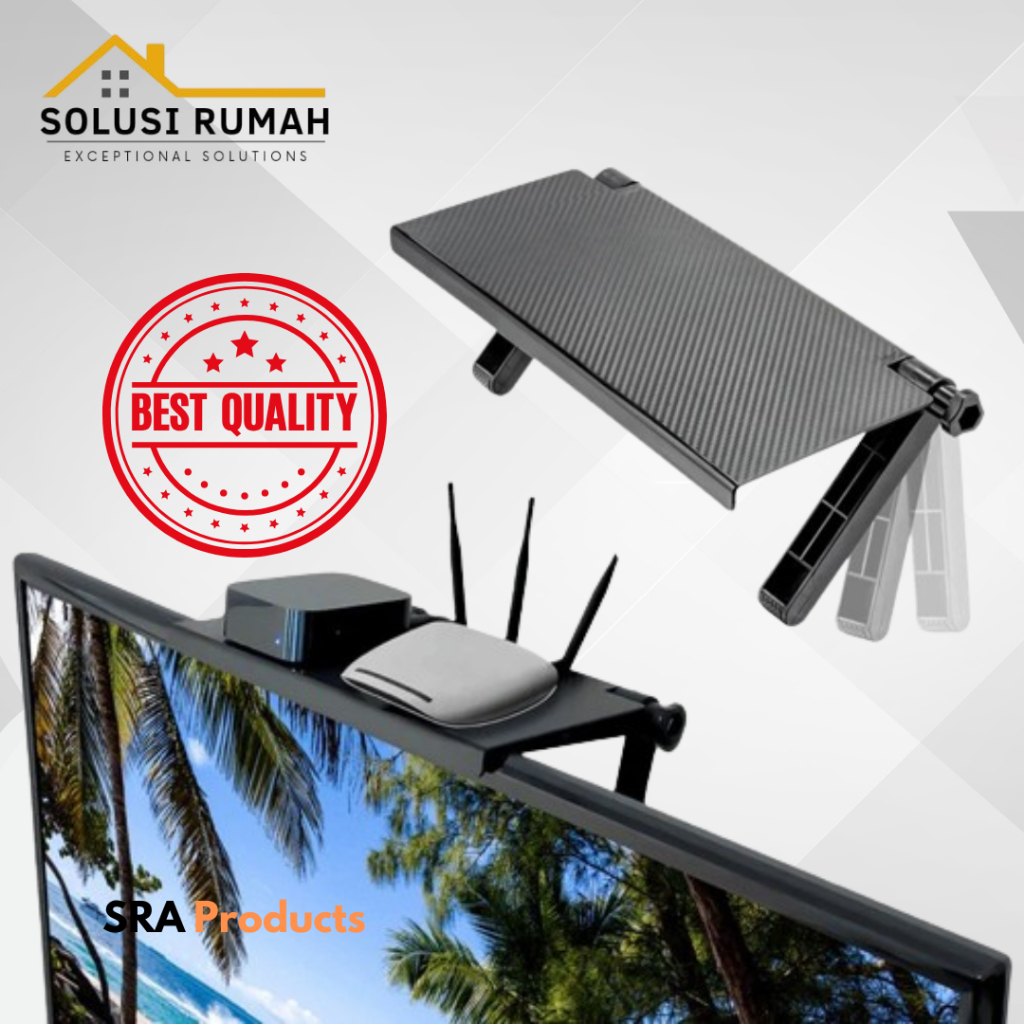 Computer TV Monitor Rack TV Hanging Rack Wifi Remote Holder | Shopee ...