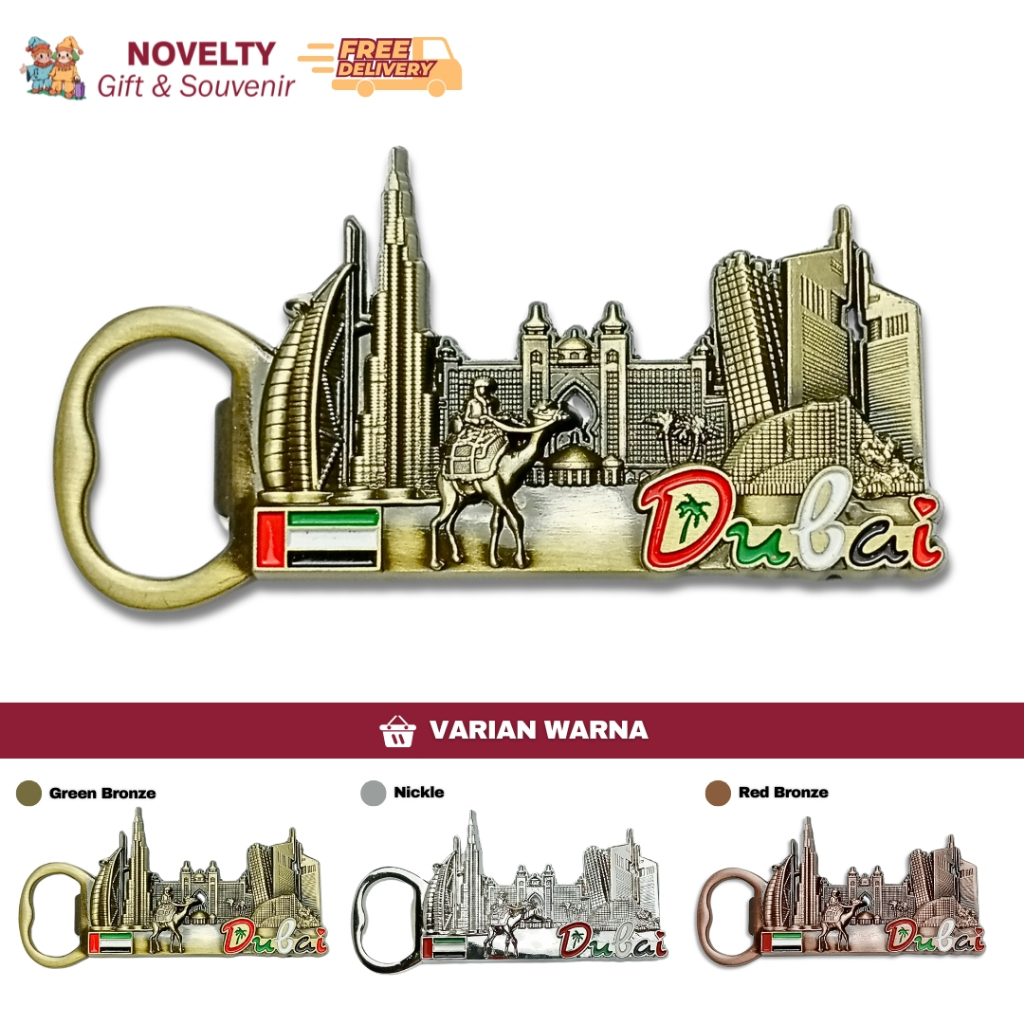 Dubai bottle opening fridge magnet Souvenir from the UAE, United Arab ...