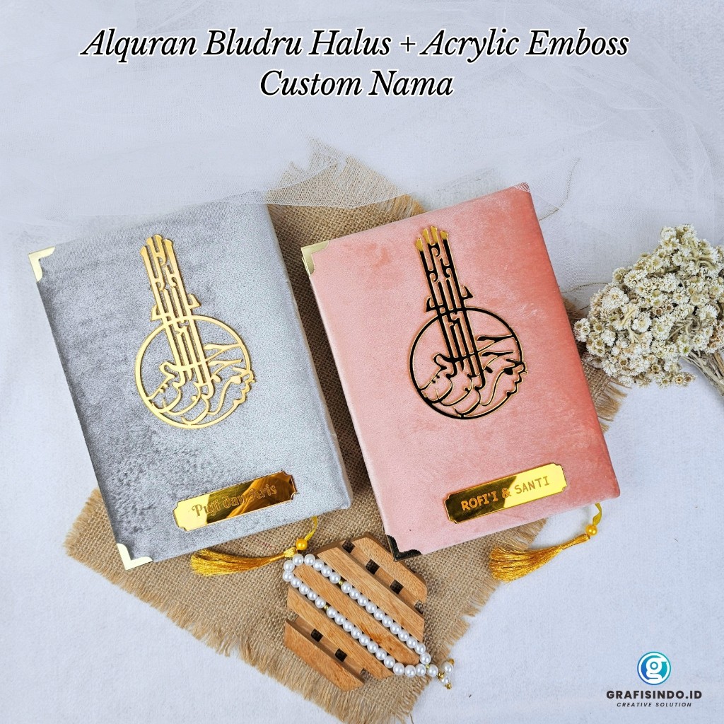 Custom Aesthetic Translation of the Koran, Premium Name, Soft Bludru ...