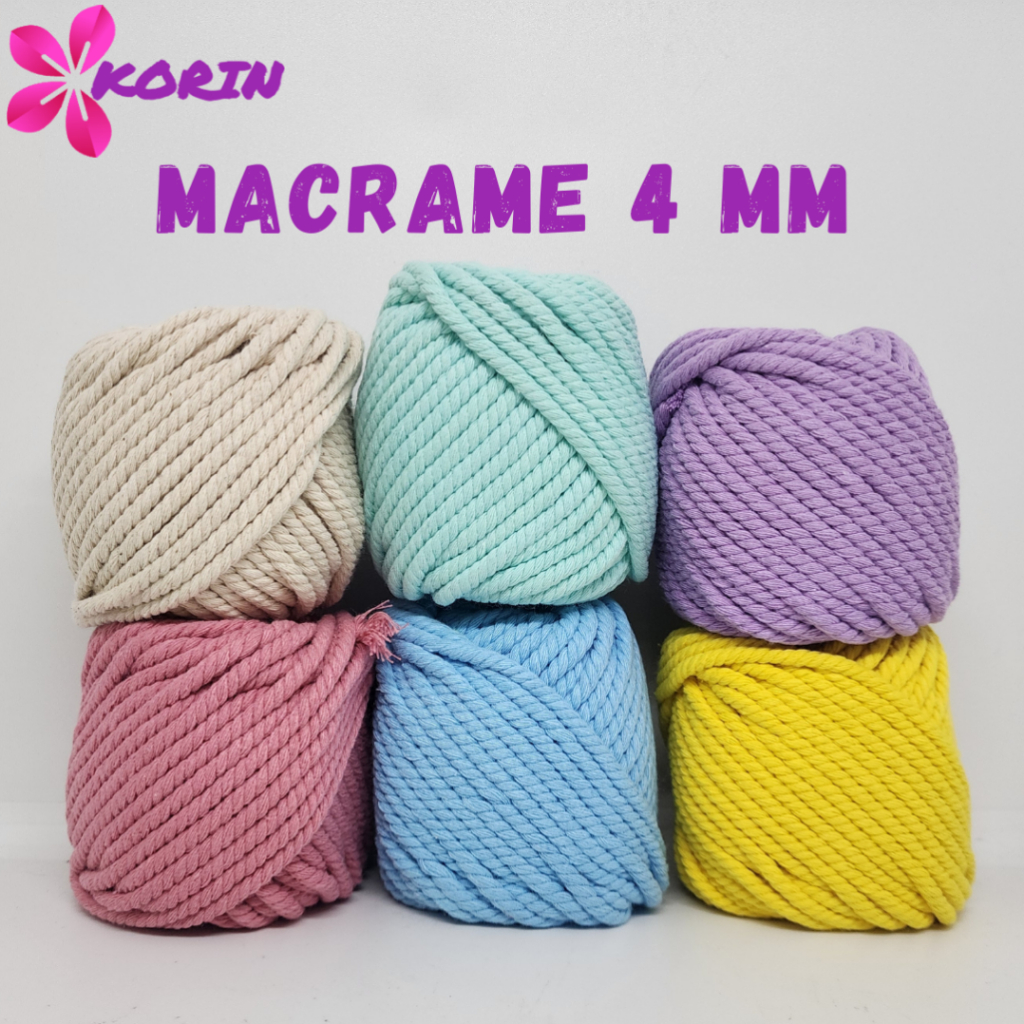 KATUN Macrame Cotton Rope Colors 4mm 100gr / Macrame Cotton Rope Colors ...
