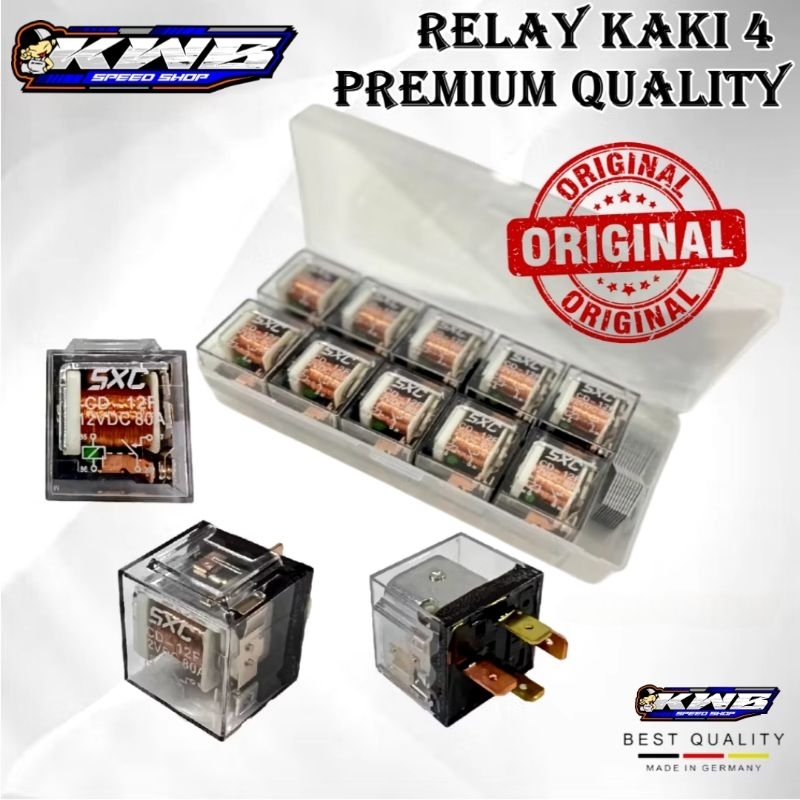 Transparent horn relay light relay 12 volt 4 legs 5 universal 12v 80A ...