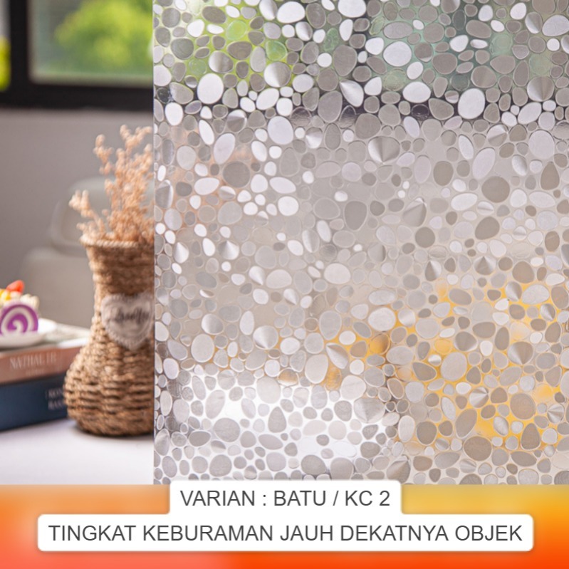 GM - KC 2 SMALL STONE HOLOGRAM GLASS STICKER | SANBLAST GLASS STICKER ...