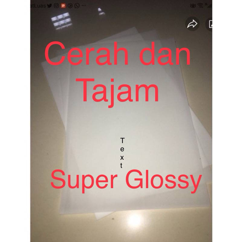 Overlay TC PVC paper 0,15mm, 50lbr | Shopee Malaysia