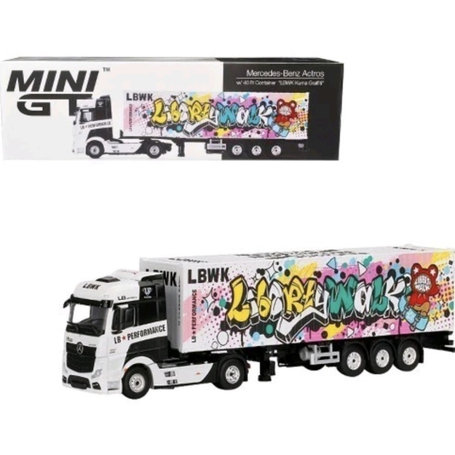 Mini GT 333 Mercedes Benz Actros LBWK Kuma Graffiti Container Truck LB ...