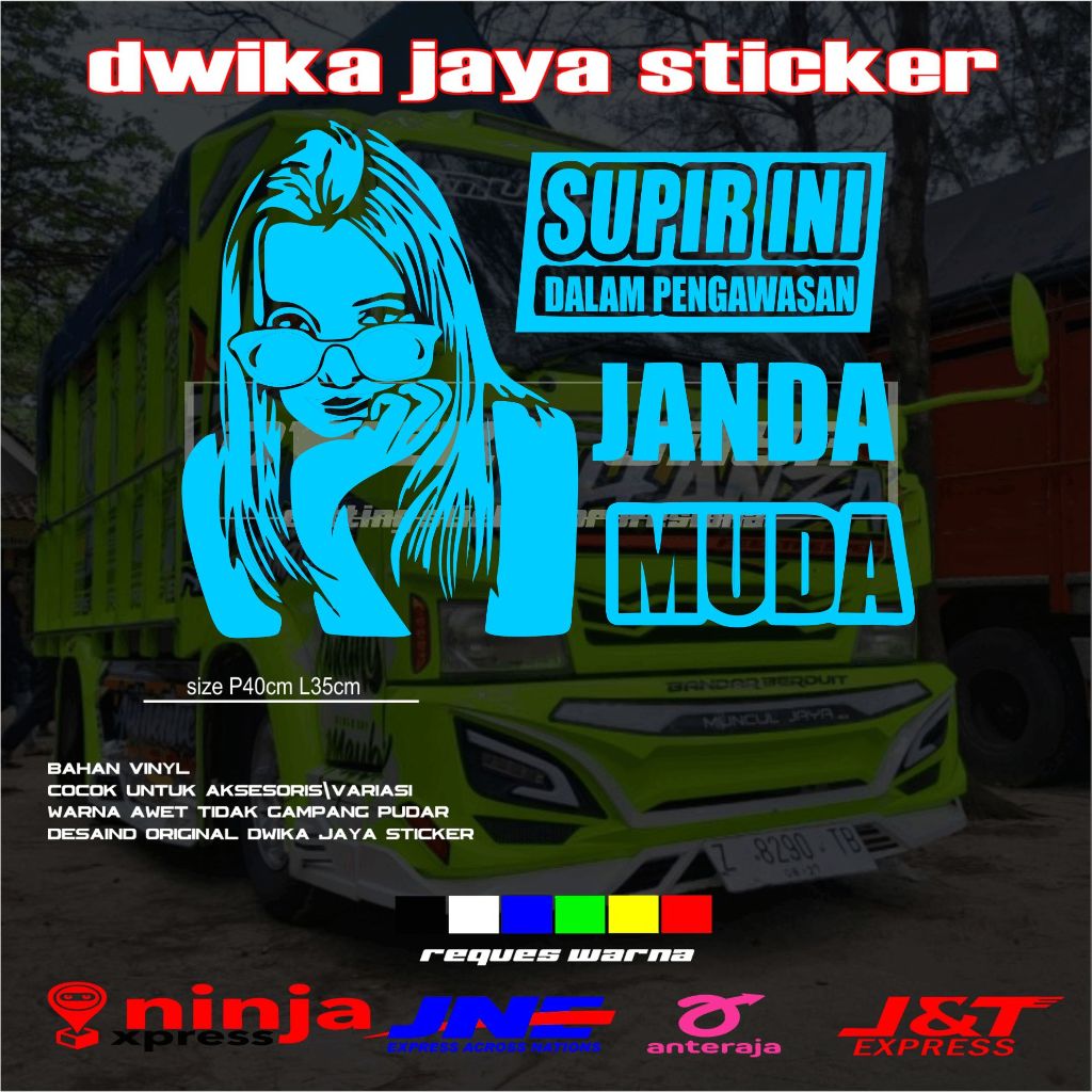 Truck SIDE GLASS STICKER WORDS SOPIR IN YOUNG JANDA'S AREA | Shopee ...