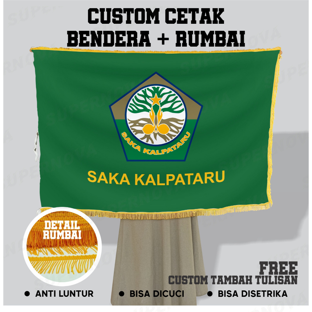 Pataka flag SCOUT ORGANIZATION OF SAKA KALPATARU reversible 2 sides ...
