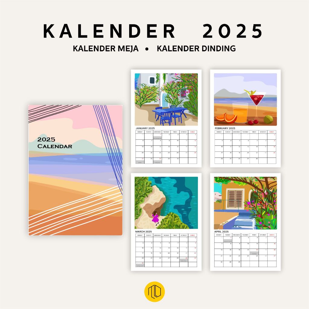 2025 Calendar Aesthetic Scenery Motif 2025/wall Calendar 2025/desk ...