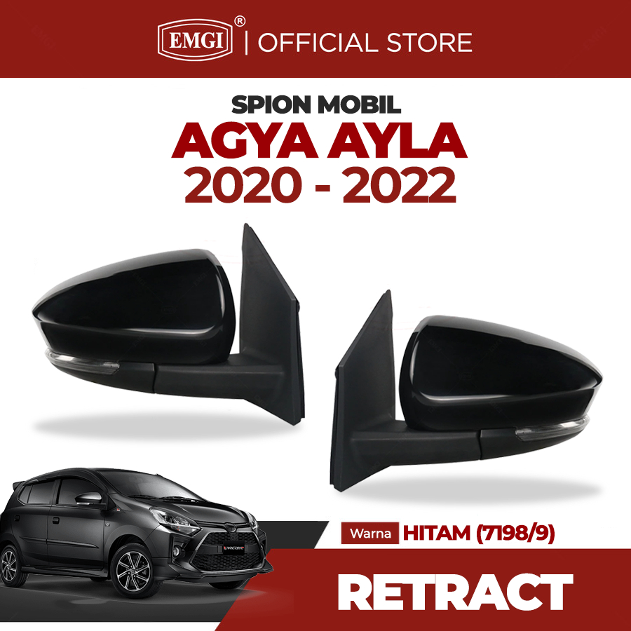 EMGI - Agya Ayla 2020 2021 2022 Car Mirror - Folding Electric Black ...