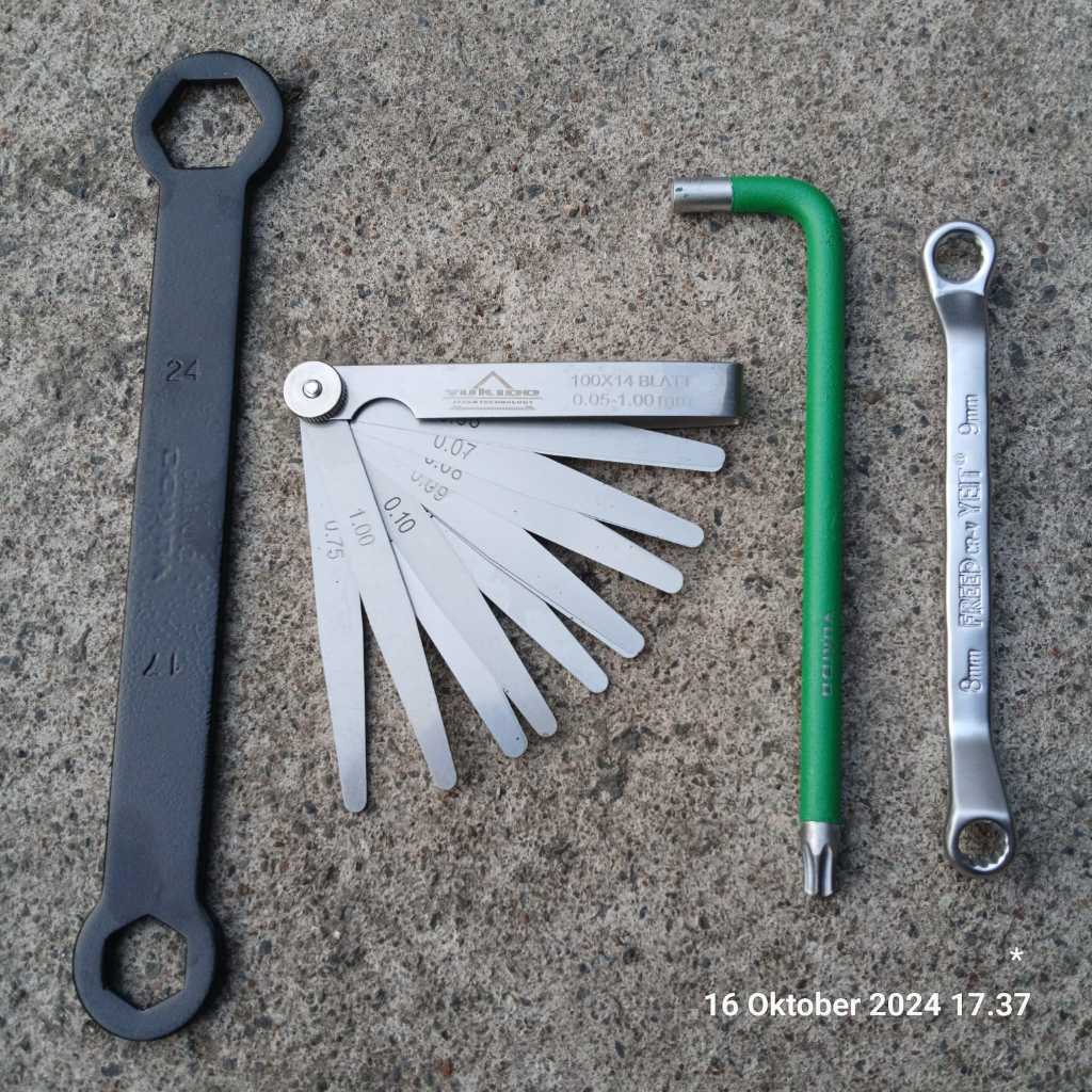 Valve adjustment key package set 4pcs + Fuller gauge feeler 0.05-1mm ...