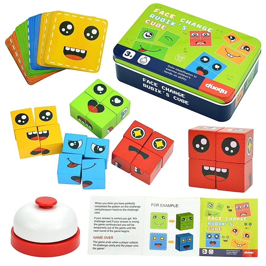 [planet] Children's Educational Toys Family Game Stacking Emotion Cube ...