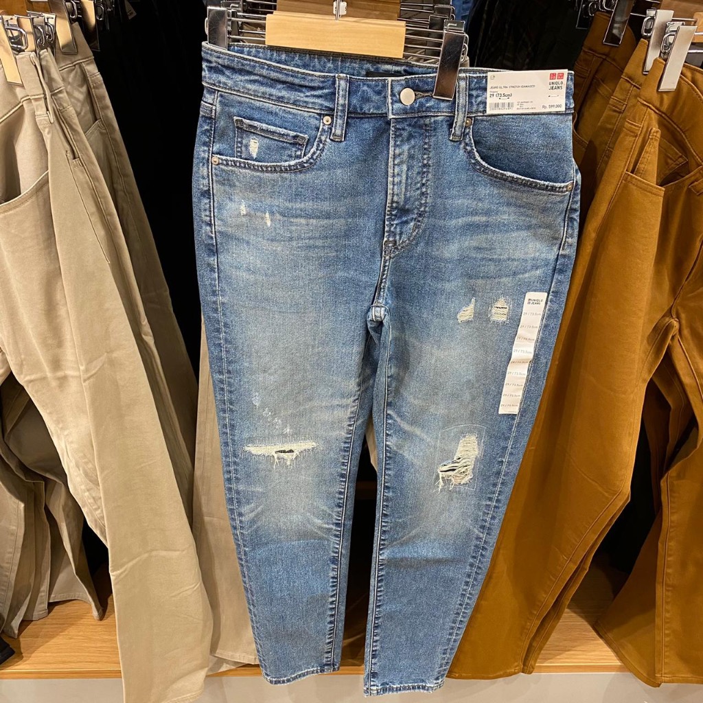 Jastip. Uniqlo Ultra Strech Ripped Jeans (MAN) | Shopee Malaysia
