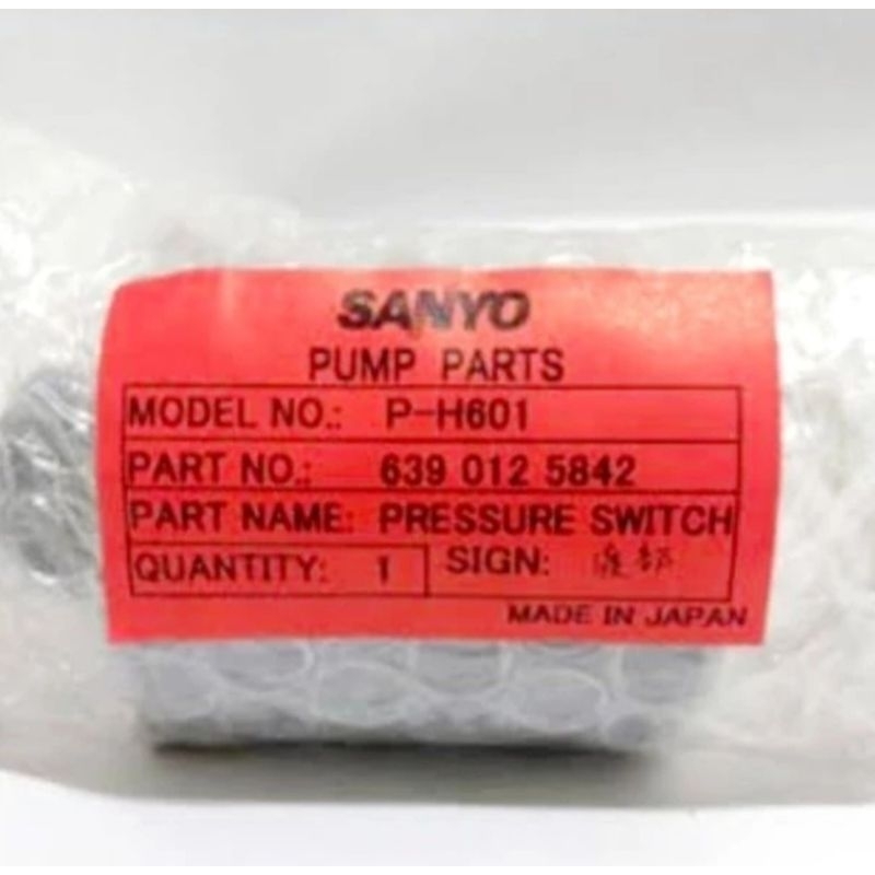 Sanyo PH608JP Pump Pressure Switch / Sanyo PH601JP Automatic Pump Made ...
