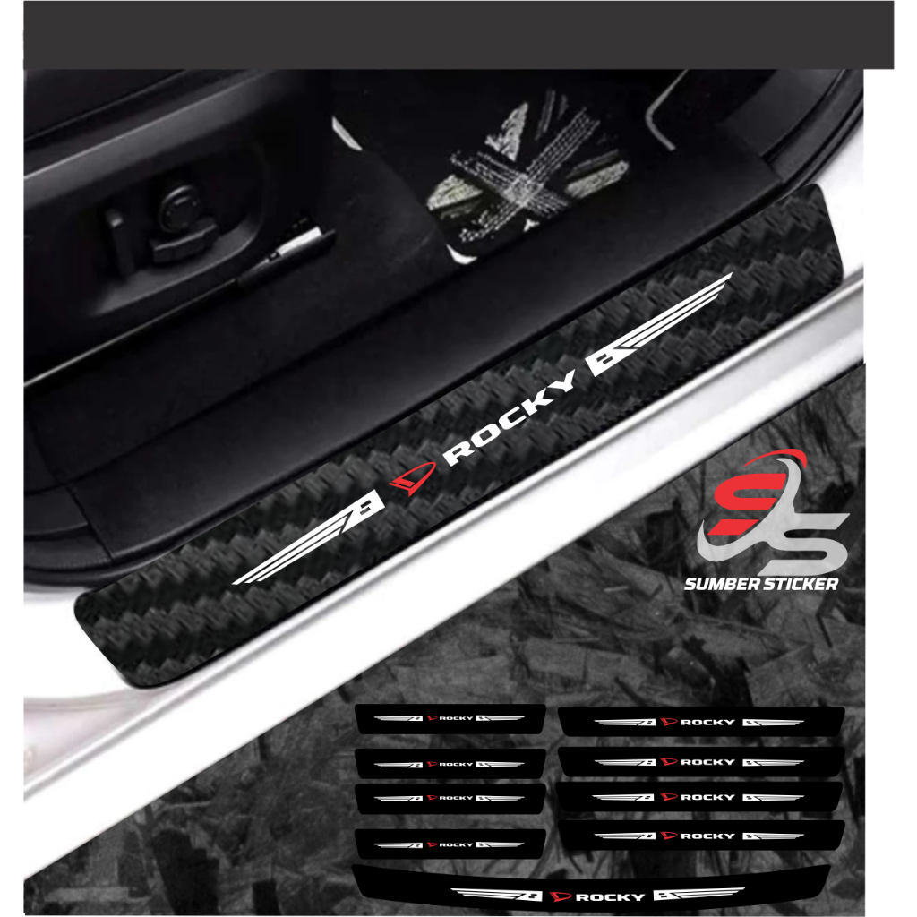 DAIHATSU ROCKY car door protector carbon sticker, latest footrest ...