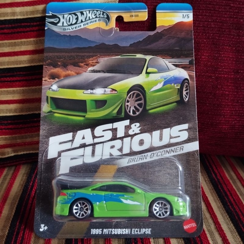 Hot Wheels Fast & Furious – Mitsubishi Eclipse 1995 A Escala 1:64, 7 Cm, Serie Silver