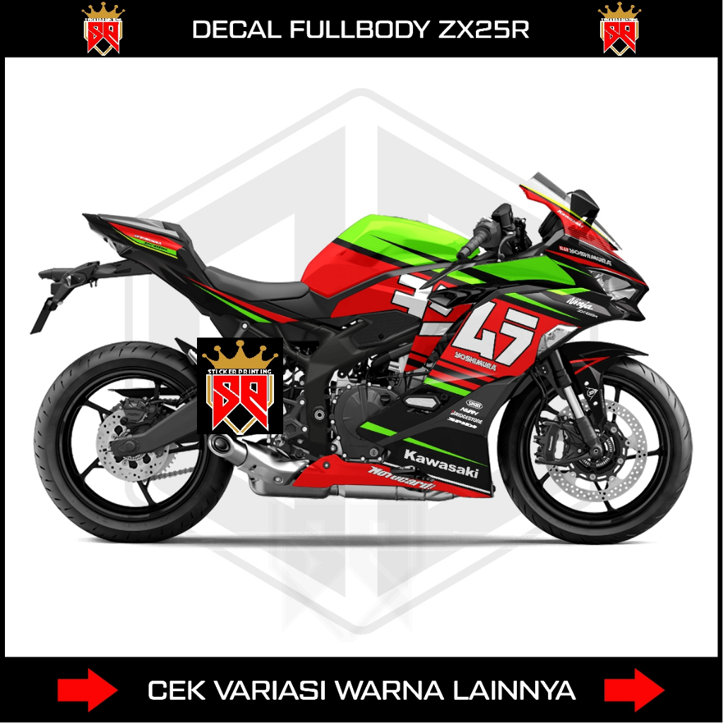 Ninja ZX25R DECAL / NINJA ZX25 RR FULLBODY STICKER | Shopee Malaysia