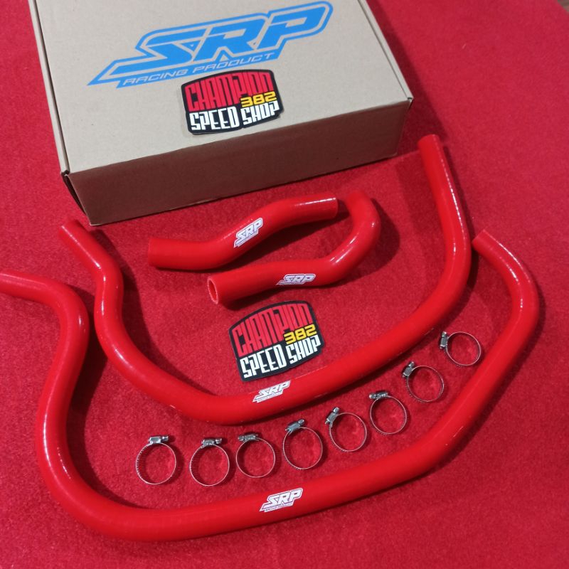 MERAH Silicone Radiator Hose Kit SRP Racing Red Red New XMAX X-MAX 250 ...
