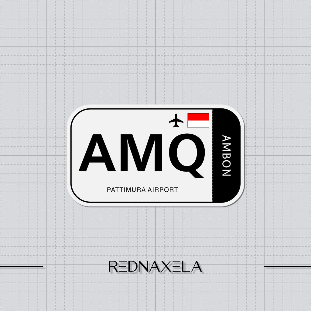 Pattimura Airport Code AMQ Sign Sticker Vinyl Sticker | Shopee Malaysia
