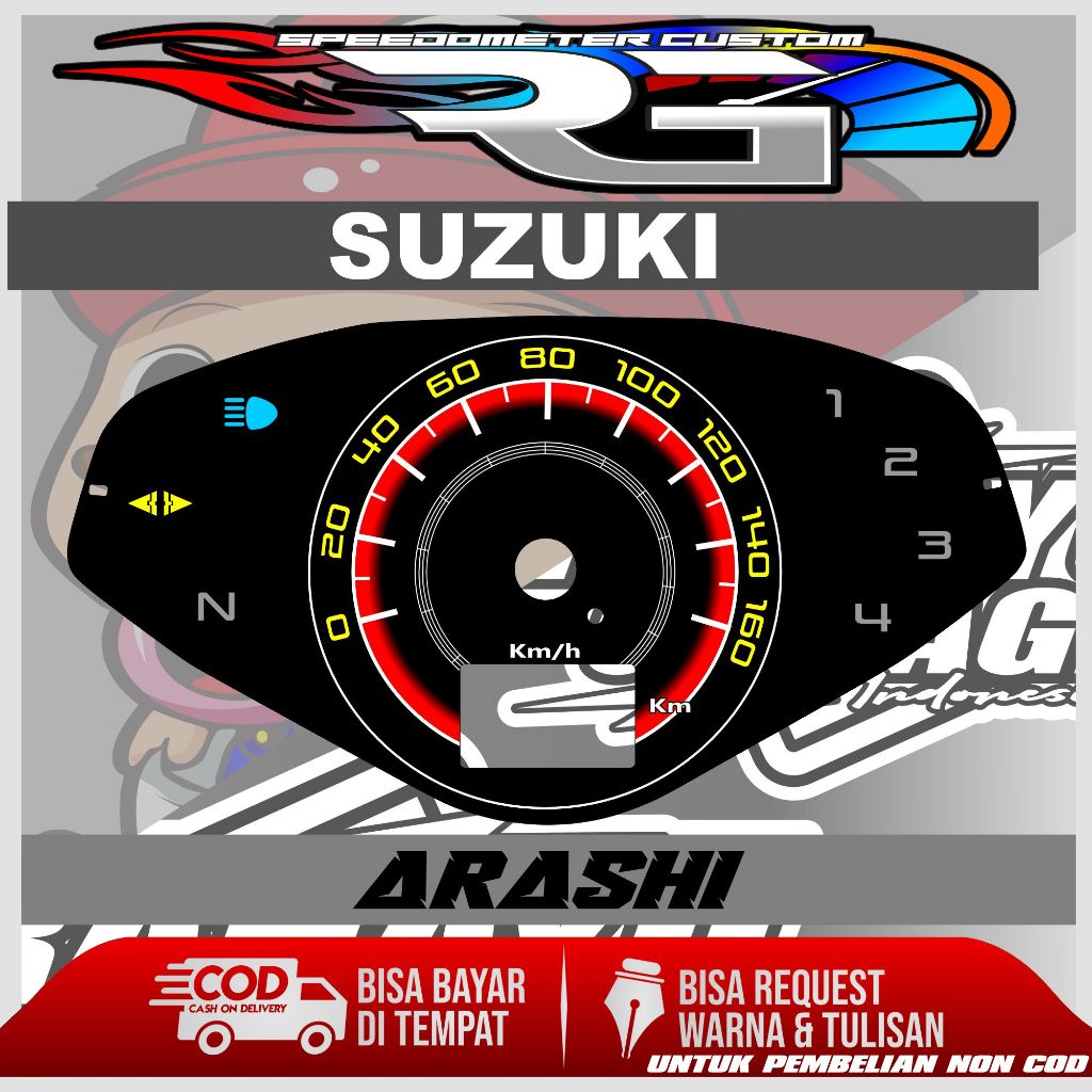 Suzuki ARASHI CUSTOM SPEEDOMETER BOARD | Shopee Malaysia