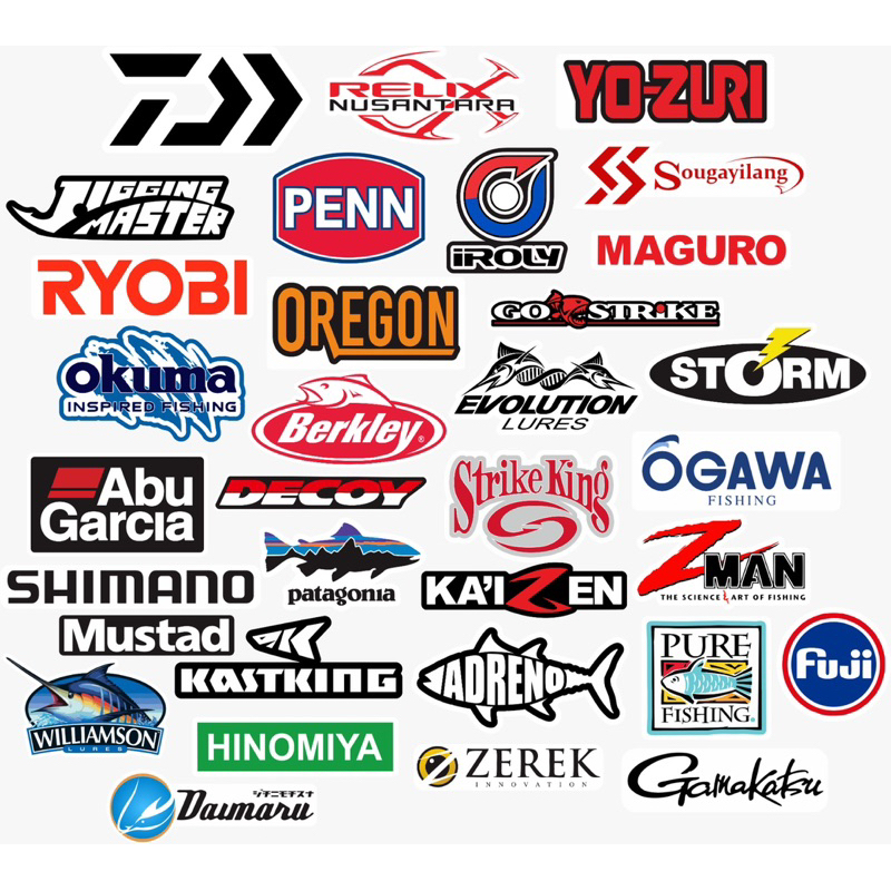 Vinyl Cutting Stickers Logo Brand Fishing Tackle Box Fishing Rod ...