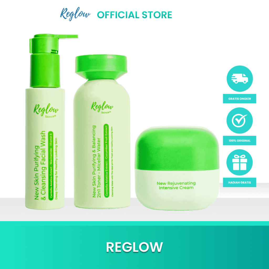 Reglow Skincare Original Glowing Cream Serum Sunscreen Facial Treatment ...