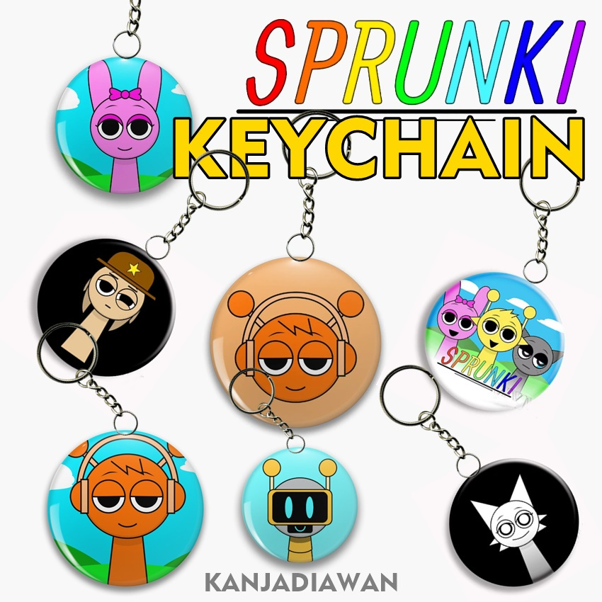 GANTUNGAN Jevin Pinky Orange Sprunki Incredibox Keychain | Shopee Malaysia