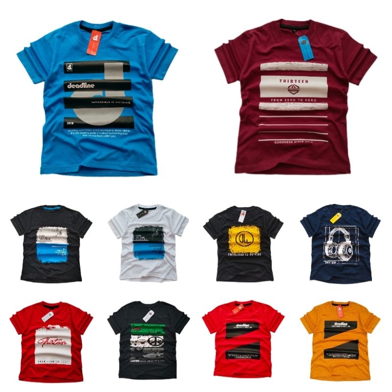 Thirteen children's distro t-shirts | Shopee Malaysia