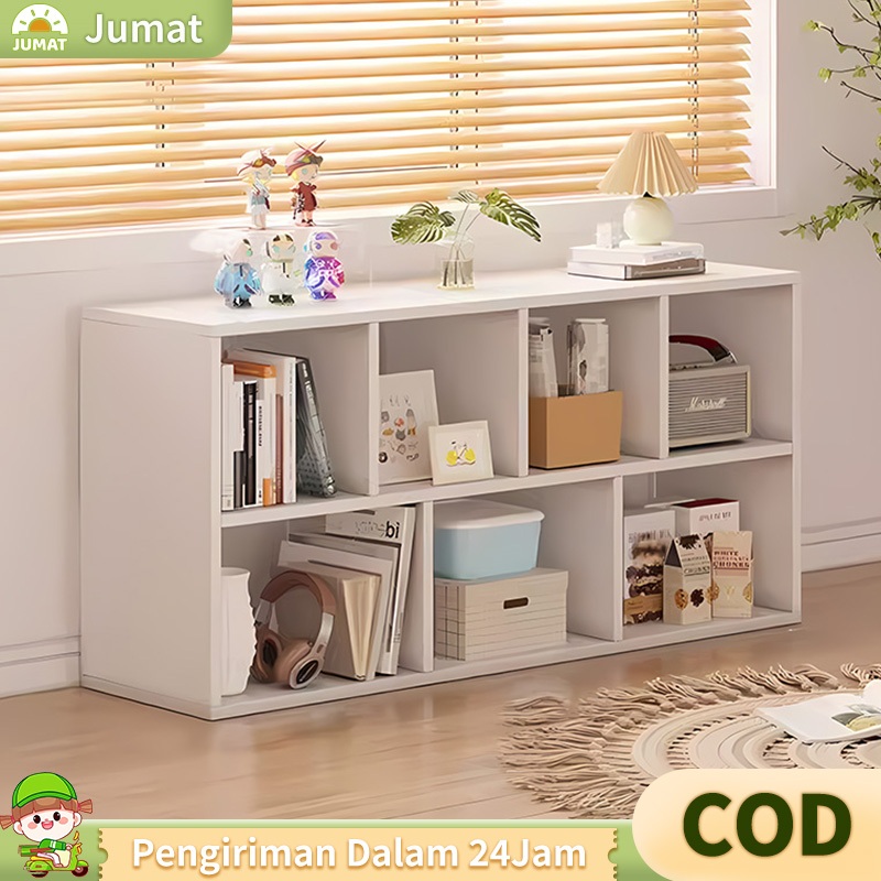 KAYU Wooden Bookshelf Bookshelf 7 Layers Storage Bookshelf Floor ...