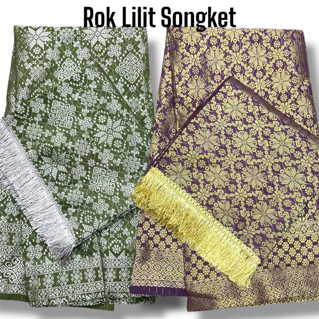 SONGKET WRAP SKIRT SET SLENDANG WOMEN'S WRAP SKIRT BOTTOM GRADUATION ...