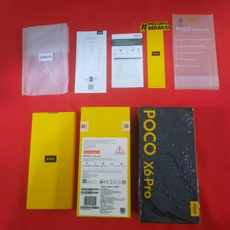 100% original poco X6 pro 5G box, complete with manual book | Shopee ...