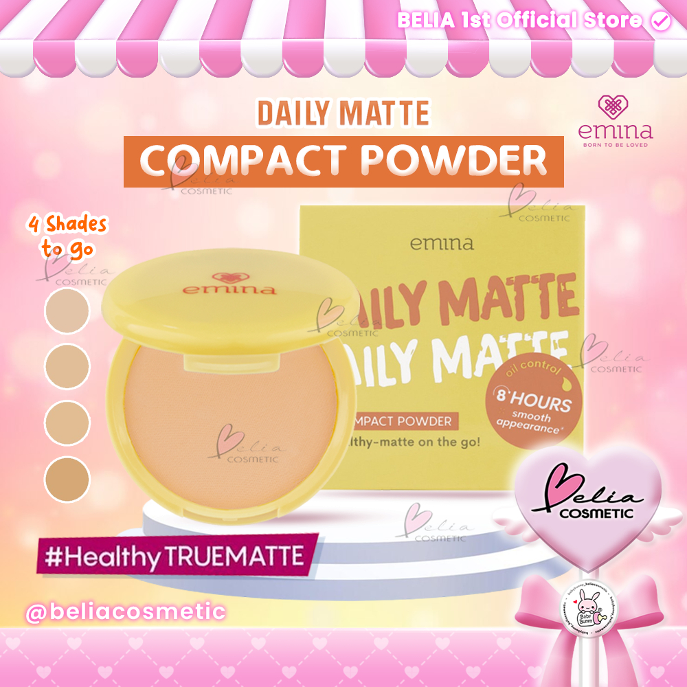 Belia EMINA Daily Matte Compact Powder 11g | Matte Finish Compact ...