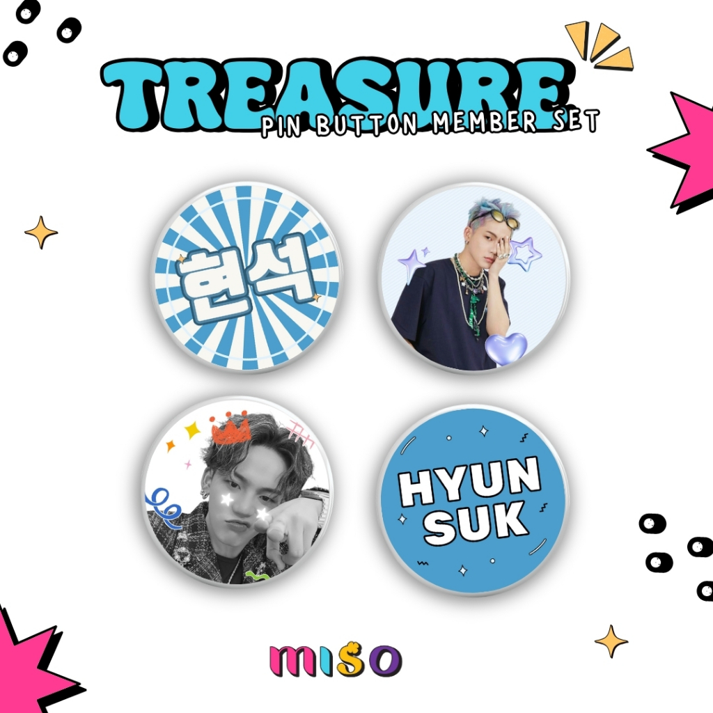 || Treasure Pin Button Member Set Treasure Pin Button Brooch/ Svt pin ...