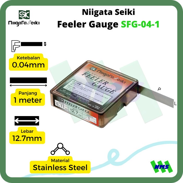 Niigata Seiki Gap Measuring Tool SFG-04-1 Stainless Steel Feeler Gauge ...