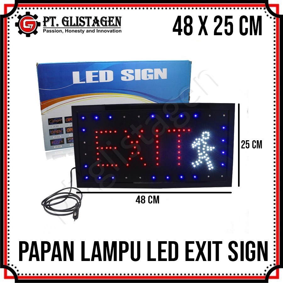 Led Exit Sign Emergency Instruction Emergency Exit Lamp | Shopee Malaysia