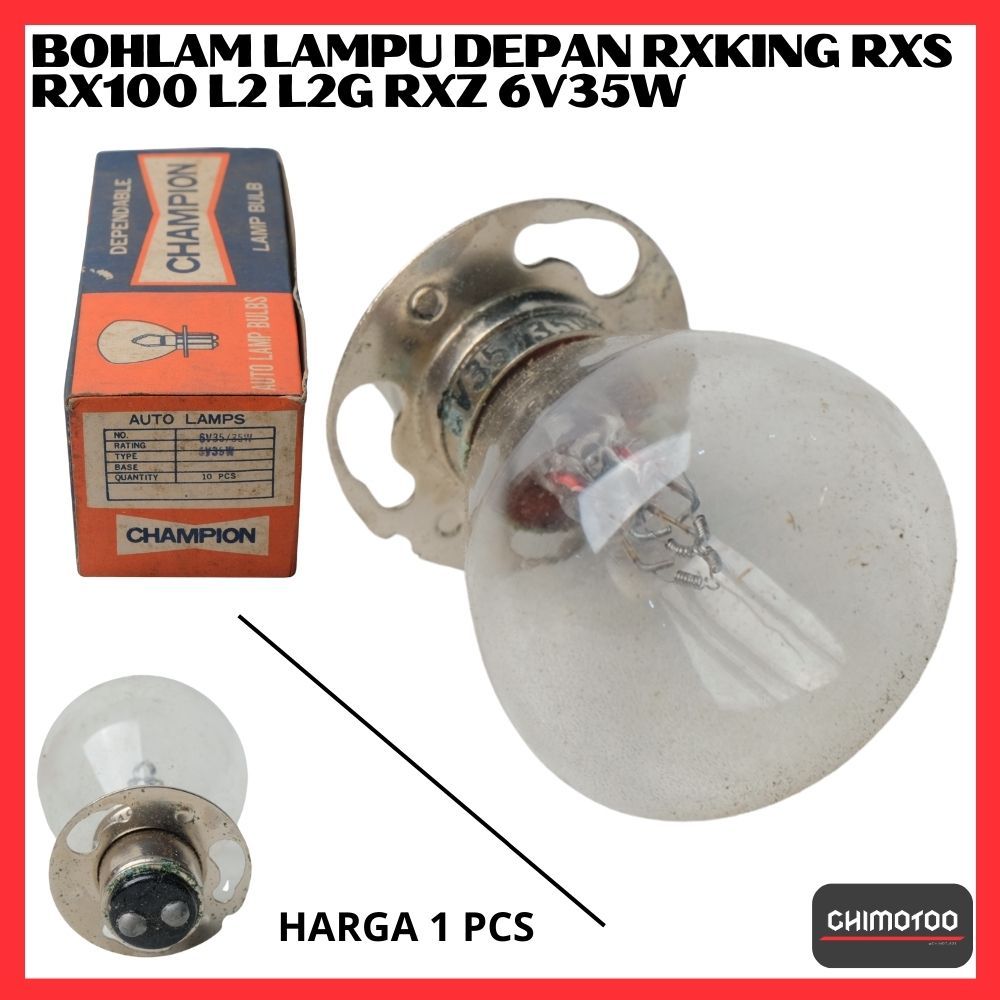 Yamaha Rxking Rx King Rxs Rx100 Rx 100 L2 L2G RXZ 6V35W Headlight Bulb