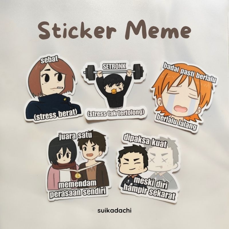 Meme Anime Sticker by Suikadachi | Shopee Malaysia