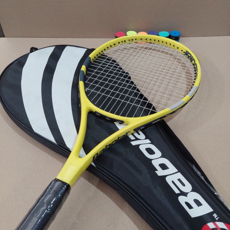 Strike YELLOW BEGINNERS' TENNIS RACKET READY TO USE | Shopee Malaysia
