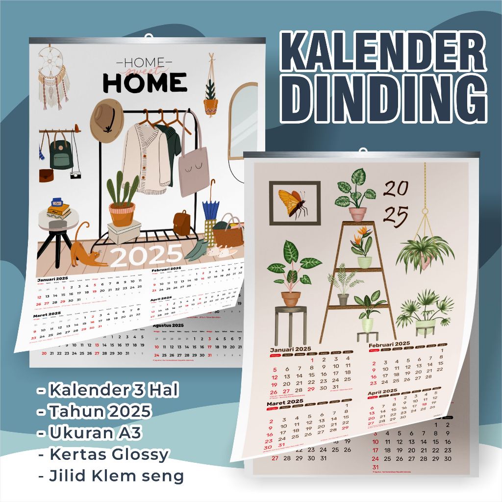 2025 calendar - aesthetic wall calendar - wall calendar 2025 | Shopee ...