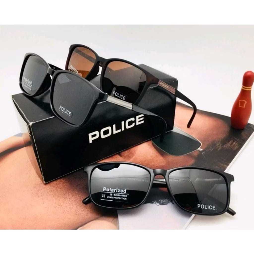 HITAM Police POLARIZED 1216 MEN'S GLASSES/PORDIZED 1216 BLACK MEN'S ...